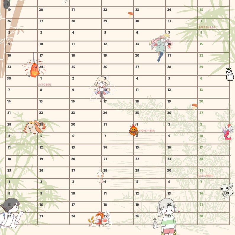 2024 Studio Ghibli Calendar - Etsy