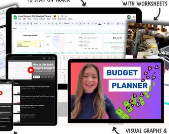 Monthly Budget Spreadsheet for Google Sheets, Google Sheets Budget, Paycheck Budget, Expense Tracker, Biweekly Budget, Annual Budget