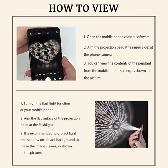 Personalized Photo Projection Mom Necklace