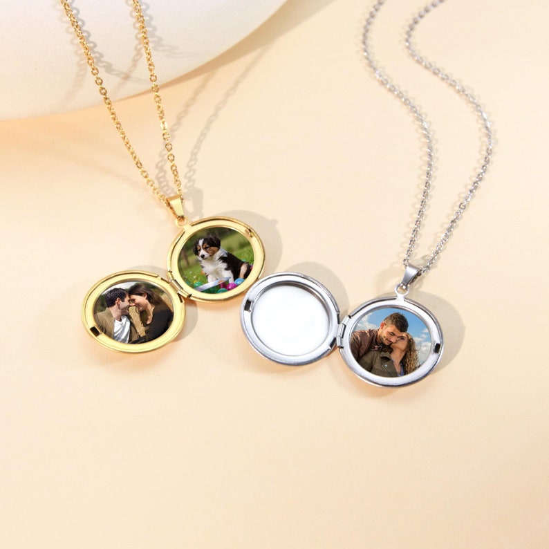 Personalized Necklace With Photo, Custom Photo Necklace, Engraved Name — free download