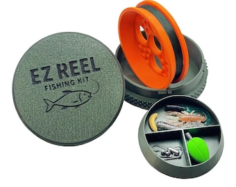 EZ Reel- Pocket Fishing Kit: Handline Reel with Tackle - Hiking, Travel, Survival- Over 2000 sold- available on prime