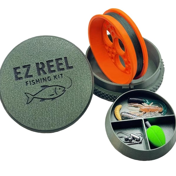 EZ Reel- Pocket Fishing Kit: Handline Reel with Tackle - Hiking, Travel, Survival- Over 2000 sold- available on prime