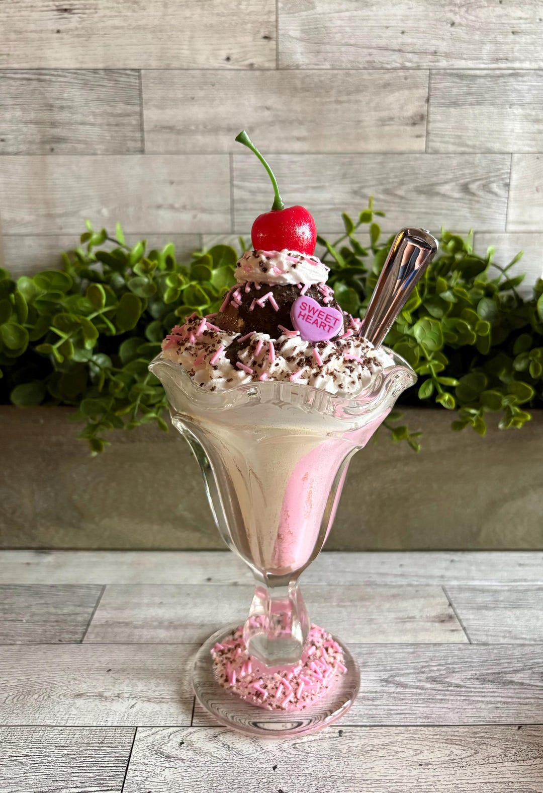 Fake Neapolitan Ice Cream Sundae | Fake Ice Cream | Party Decor | Photo ...