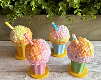 Fake Mini Snow Cones | Summer | Dessert Bar | Fake Ice Cream | Photo Prop | Tiered Tray Decor | Cosplay