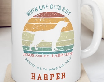 Labrador Mug, Personalized Lab Coffee Mug for Lab Owner, Labrador Mom, Dad, Mama, Grandma