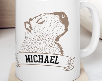 Capybara Mug, Personalized Capybara Coffee Mug Gift, Rodent Lover Gift, Capybara Coffee Mug Gift, Rat Owner Gift