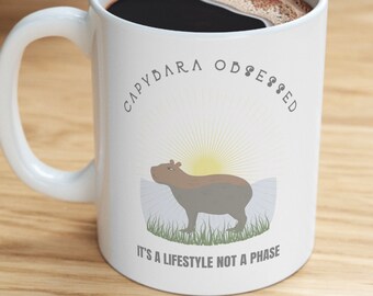 Capybara Mug, Capybara Coffee Mug Gift, Rodent Lover Gift, Rat Owner Gift
