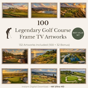 Golf Frame TV Art 100 Golf Course Wall Art 4K TV Artwork Golf Landscape Smart TV Screensaver Art Office Decor Man Cave Art Digital Download