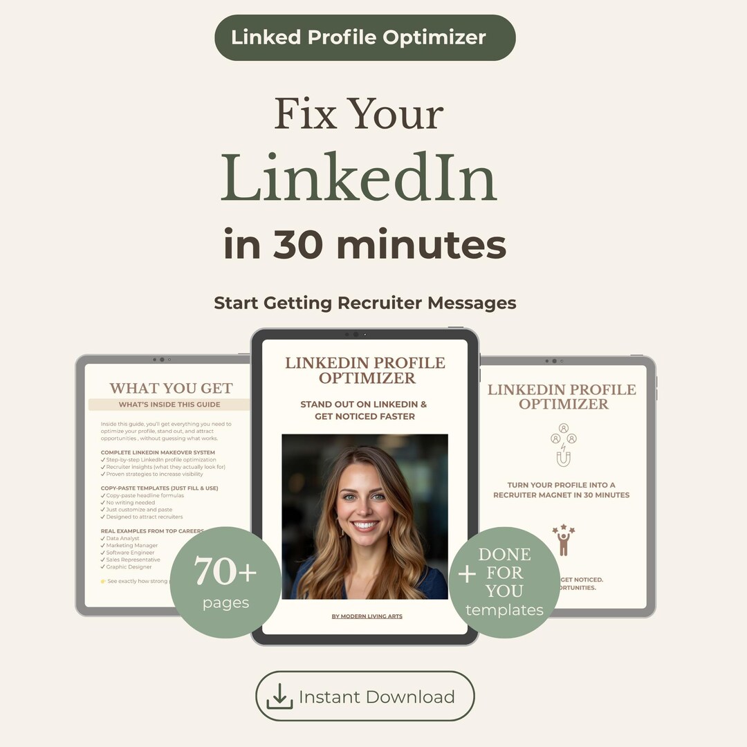 Linkedin Profil Optimizer Guide Job-Suche Vorlage Linkedin Makeover ...