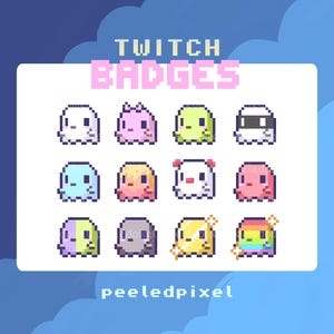 Ghost Badges for Twitch/YouTube/Discord | Bit Badges | Twitch Sub Badges | Stream Badges | Discord Roles | Youtube Badges