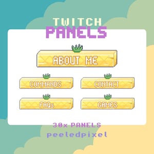 Pineapple Twitch Panels For Streamers - Instant Download/Ready to Use PNG (transparent)