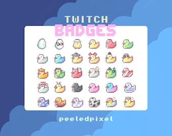 Duck-badges voor Twitch/YouTube/Discord | Bitbadges | Twitch-subbadges | Badges streamen | Discord-rollen | YouTube-badges