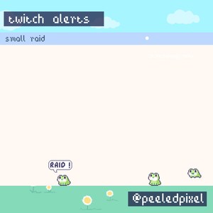 Frog Twitch Raid Alert Pack | Cute Animated Pixel Frog Bundle | Stream ...