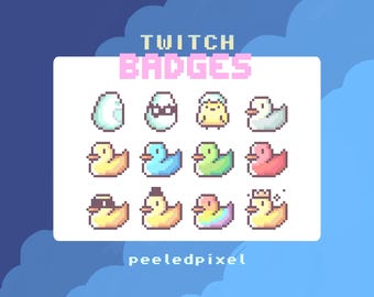 Duck Badges for Twitch/YouTube/Discord | Bit Badges | Twitch Sub Badges | Stream Badges | Discord Roles | Youtube Badges