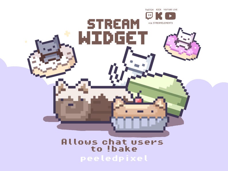 Cat Bakery | Interactive Widget for Twitch, Kick, Youtube Live | OBS ...
