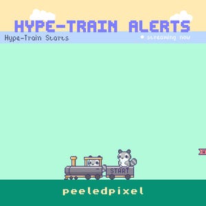 Raccoon Hype Train Alert Pack | Animated Pixel Raccoon Bundle | Stream Animal Overlay Assets | 7x Alerts image 5