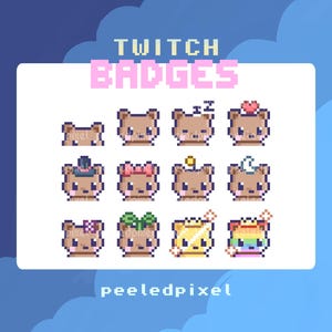 Brown Bear Badges for Twitch/YouTube/Discord | Bit Badges | Twitch Sub Badges | Stream Badges | Discord Roles | Youtube Badges