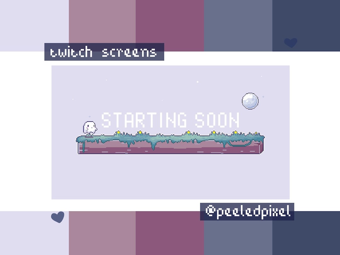 Ghost Twitch Screen Pack | Cute Animated Pixel Ghost Screens | 4x ...