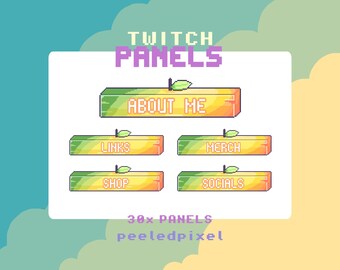 Mango Twitch-panelen voor streamers: direct downloaden/gebruiksklaar png-bestand (transparant)