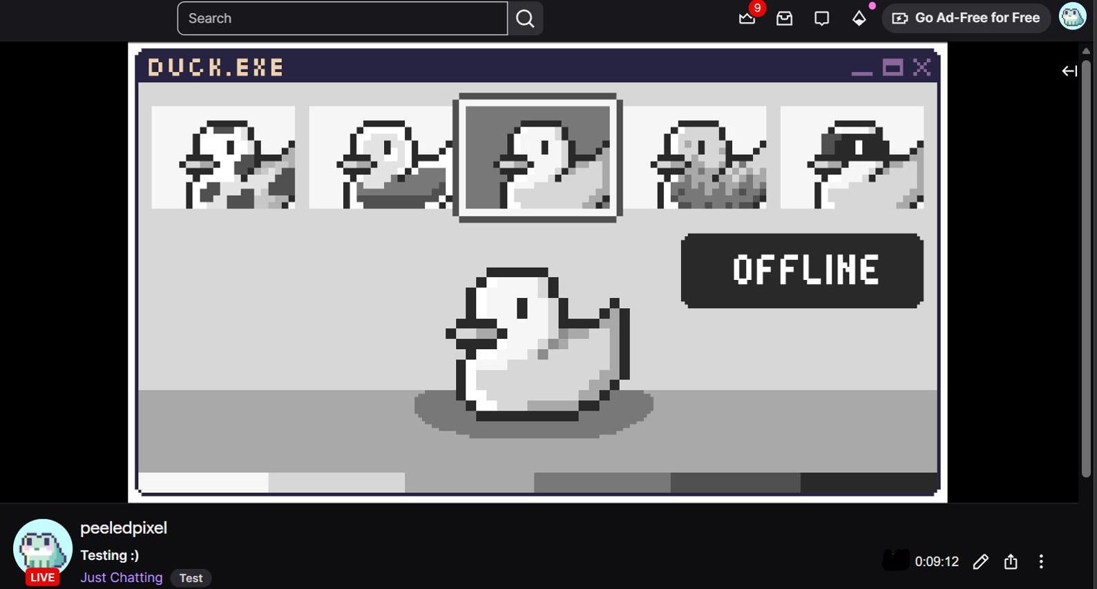Duck Twitch Screen Pack | Cute Animated Pixel Duck Screens | 4x Screens ...
