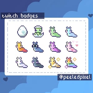 Slug Badges for Twitch/YouTube/Discord | Bit Badges | Twitch Sub Badges | Stream Badges | Discord Roles | Youtube Badges