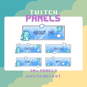 Dragon Twitch Panels For Streamers - Instant Download/Ready to Use PNG (transparent)