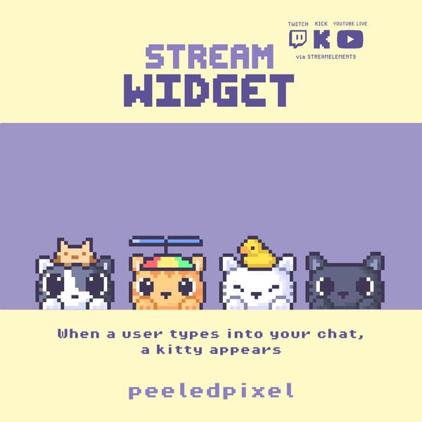 Kitty Audience Widget | Interactive Widget for Twitch, Kick, Youtube Live | OBS & StreamLabs | StreamElements