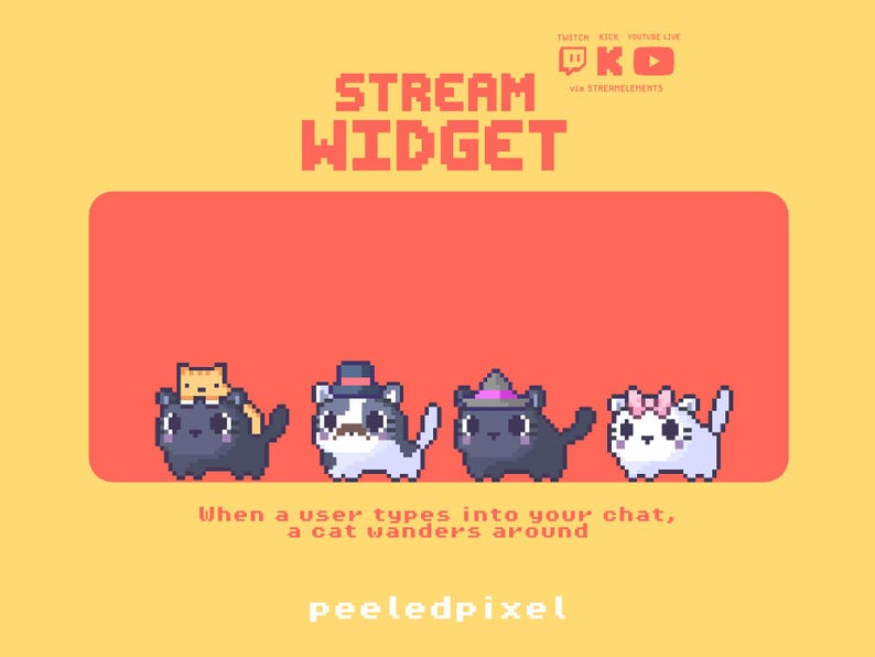 Wandering Cat Audience Widget | Interactive Widget for Twitch, Kick ...