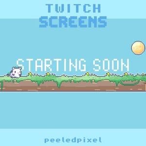 Kuh Twitch Screen Pack | Niedliche animierte Pixel Kuh Bildschirme | 4x Schirme