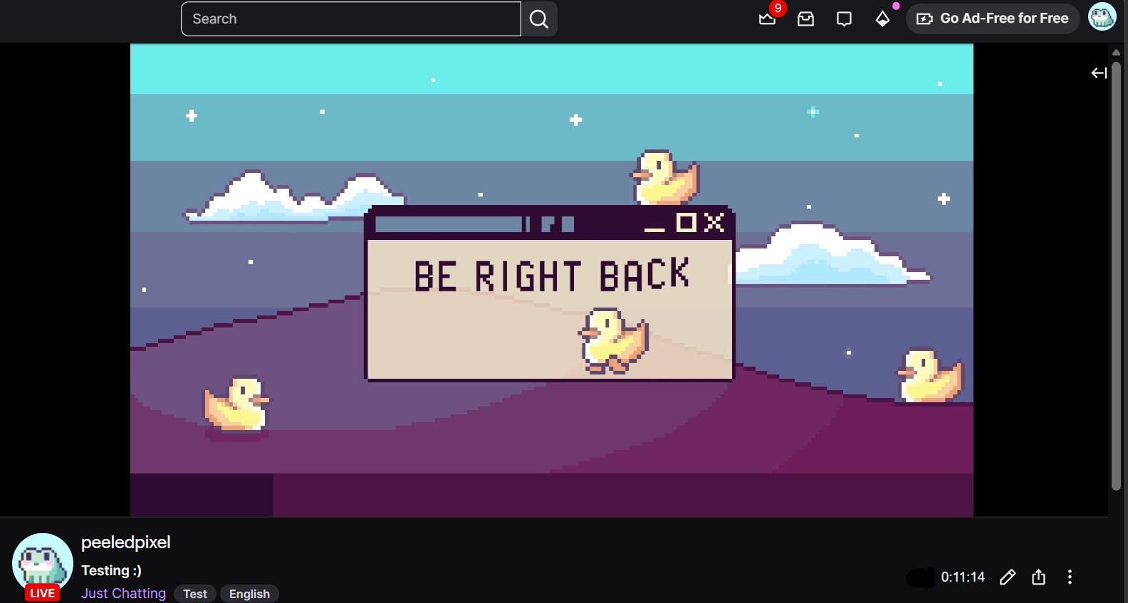 Duck Twitch Screen Pack | Cute Animated Pixel Duck Screens | 4x Screens ...
