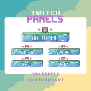 Otter Twitch Panels For Streamers - Instant Download/Ready to Use PNG (transparent)