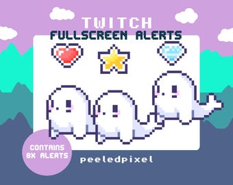 Seal Fullscreen Alert Pack | Animated Pixel Seal Bundle | Stream Animal Overlay Assets | 8x Alerts