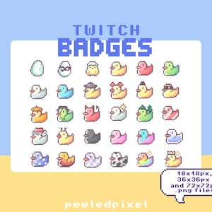 Duck-themed Full Twitch Streaming Pack; Contains Badges, Panels ...