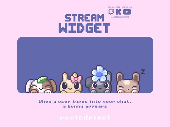 Bunny Audience Widget | Interactive Widget for Twitch, Kick, Youtube Live | OBS & StreamLabs | StreamElements
