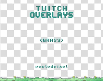 Pakket grasoverlay | Leuke bundel met statische en geanimeerde overlay | Overlay-items streamen | WEBM-, png-bestanden