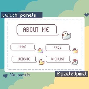 Duck Twitch Panels For Streamers - Instant Download/Ready to Use PNG (transparent)