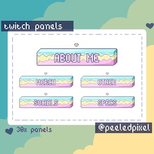 Ice Cream Twitch Panels For Streamers - Instant Download/Ready to Use PNG (transparent)