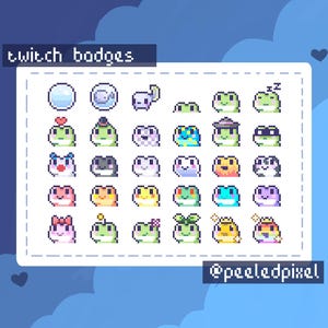 Frog Badges for Twitch | Bit Badges | Twitch Sub Badges | Stream Badges | Discord Roles