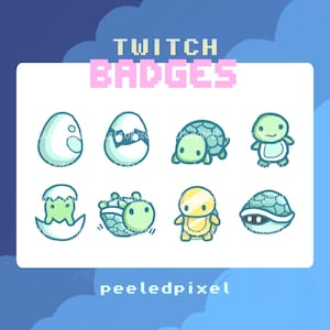 Turtle-märken för Twitch/YouTube/Discord | Bit-märken | Twitch-prenumerantmärken | Stream-märken | Discord-roller | Youtube-märken