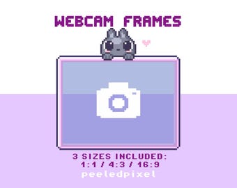 Geanimeerde webcamoverlay zwart konijn | Cute BunnyBorder voor Twitch Stream