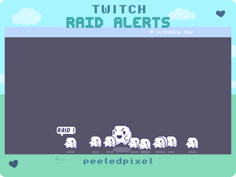 Ghost Twitch Raid Alert Pack | Cute Animated Pixel Ghost Bundle ...