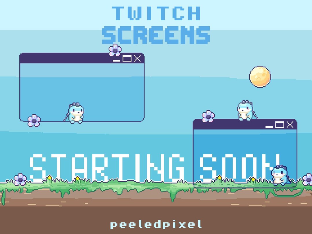 Dinosaur Twitch Screen Pack | Cute Animated Pixel Dinosaur Screens | 4x ...
