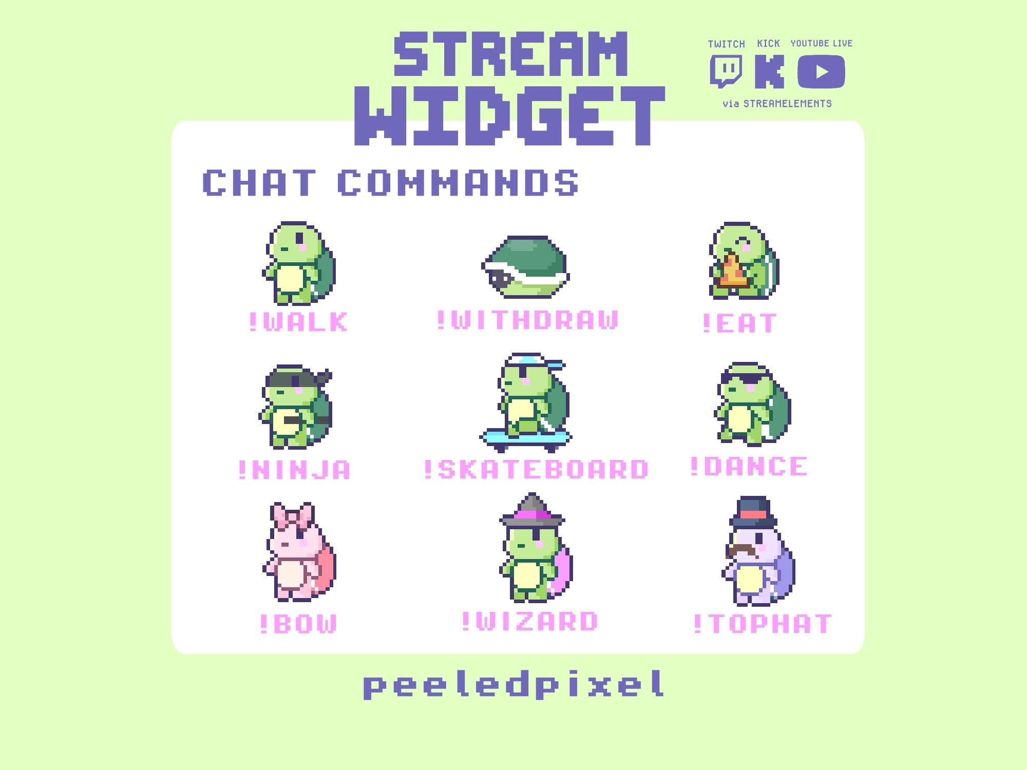 Wandering Turtle Audience Widget | Interactive Widget for Twitch, Kick ...