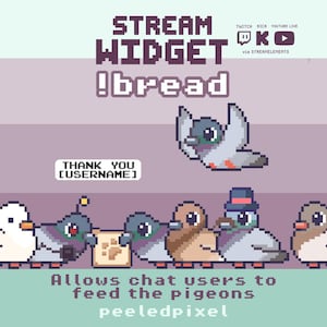 Widget för att kalla på duvor | Interaktiv widget för Twitch, Kick, Youtube Live | OBS och StreamLabs | StreamElements
