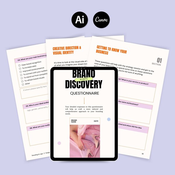 Brand Questionnaire Template Etsy