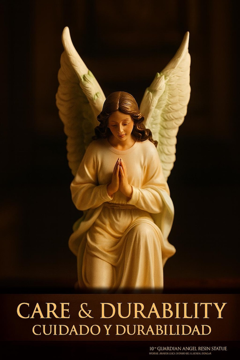 Guardian Angel Statue 10,8 Inch Resin – Catholic Religious Angel ...
