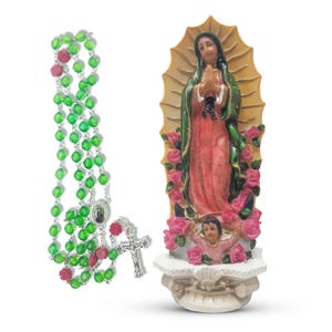 8-Inch Our Lady of Guadalupe Statue | Virgen de Guadalupe Catholic Figurine for Home Decor, Prayer, Virgin Mary Religious Statue