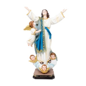 MrcjSales – Virgin Of The Assumption  Resin Statue | Multiple Sizes | Elegant Meaningful Religious Item