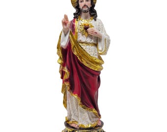 Sacred Heart of Jesus Statue | Resin Devotional Figurine