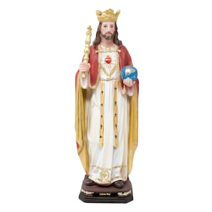MrcjSales - Christ the King Statue | Cristo Rey | Multiple Sizes | Resin Craft | Ideal for Church, Home, Gifts